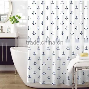 Shower Curtain Rain Drop Printed, Hot Sale Classic Bathroom Waterproof Curtain thumbnail-2