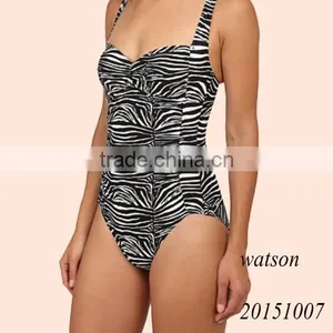 2016 Zebra Print Ladies One Piece Swimwear Women Swimsuit thumbnail-2