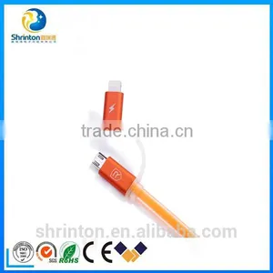 Hot Selling Remax 2 In1 Led USB Data Cable for Iphone and Samsung thumbnail-5