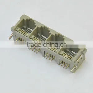 Muti-port RJ45 Side Entry Modular PCB Jack thumbnail-1