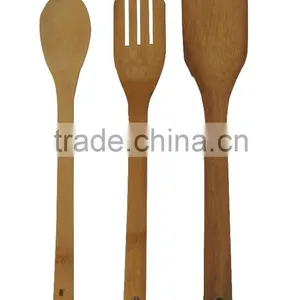 Factory Wholesale Nature Bamboo Kitchen Tool Set thumbnail-3
