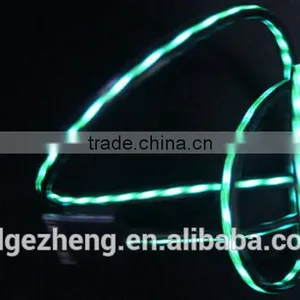 el Data Cable With Glowing Chasing Light el Wire Usb Cable Micro Usb 8pin Lighting Usb Cbale Led Light for Smartphones thumbnail-4