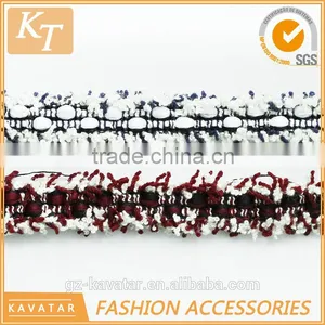 Fashion Garment Accessories Supplier Blending Color Cotton Ribbon thumbnail-3