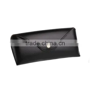 Black Genuine Leather Eyeglass Case for Travel thumbnail-2