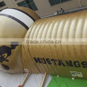 2016 Giant Custom Golden Inflatable Football Entrance Helmet Tunnel thumbnail-3