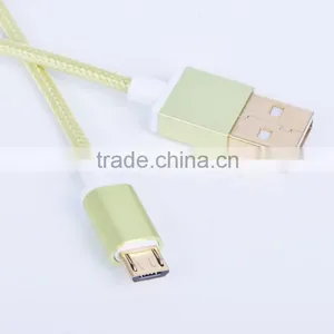 2016 Latest Design Aluminum Alloy Metal Usb Cable Nylon Braided Usb Cable for Samsung Galaxy s5 thumbnail-2