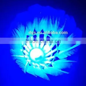Popular Flashing Lighted Led Duck Leather Shuttlecock Badminton thumbnail-5