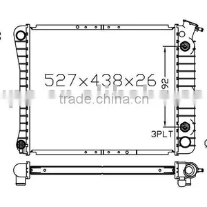 Car Radiator(suitable For: C&K Series Pickups/G Series Vans DPI:954 AT) thumbnail-1