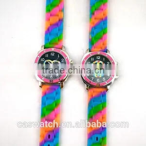 2015 Rainbow Silicone Watchband Popular Design Watch Silicone Top Brand thumbnail-1