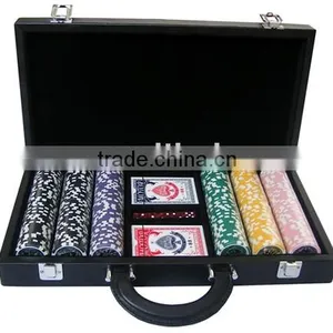 Leather Poker Chip Game Set thumbnail-1