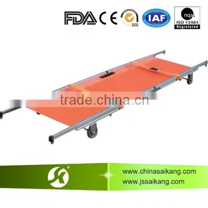 Heavy Duty Aluminum Alloy Folding Stretcher With Wheels thumbnail-1