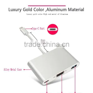 2016 New Arrival 3 in 1 USB Type C Adapter to VGA and 3.0USB Port thumbnail-3