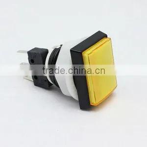 Rectangle Various Colors Electric Pushbutton Switch Plastic Push Button Switch With LED Light thumbnail-1