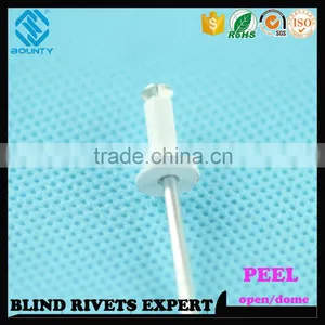 HIGH QUALITY OPEN END MANUFACTURER BUTTON HEAD ALUMINUM STEEL POP PEEL TYPE RIVETS thumbnail-4