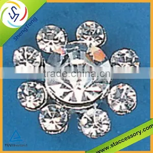 NEW Amazing Rhinestone Button Covers Crystal Flower Rhinestone Button Cheap Rhinestone Buttons thumbnail-1
