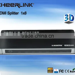CHEERLINK Full 1080P HD/3D HDMI Splitter 1x8 / Remote Control/black thumbnail-1