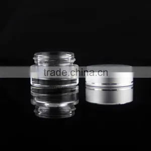 Small Cosmetic Glass Jar 30g Jar With Silver Lid thumbnail-2