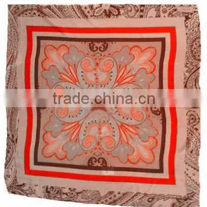 Silk Scarf Panuelos de Seda Foulards With Beautiful Pattern thumbnail-1