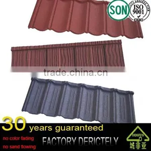 Chengfeiya Factory Hot Selling Materials 1340mm Long Sand Coated Colored Metal Roofing Tiles thumbnail-1