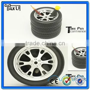 Hot Sell Black Color Resin School Tire Pen Holder/office Tyre Pen Container thumbnail-6
