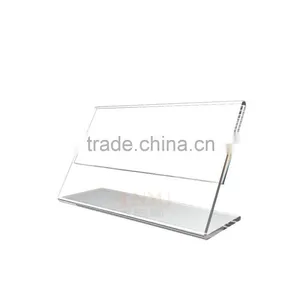 Supermarket L-shape Clear Acrylic Insert Sign Holder thumbnail-3
