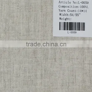14*14 Single Nature Pure Linen Fabric thumbnail-1