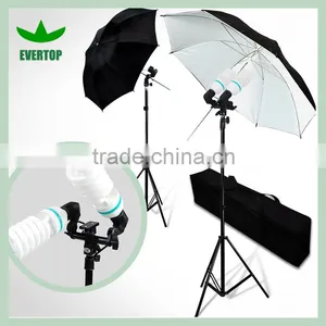 TS-ULK03 Photo Studio Reflective Umbrella Continuous Lighting Kits With Double Head thumbnail-1