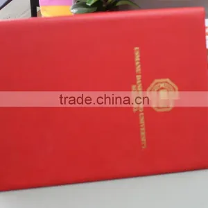 Top Quality Leather Material Diploma Cover Promotional Diploma Cover Custom Diploma Cover With Custom Hot Stamped Logo thumbnail-4