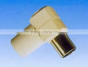 9.5mm Right Angle tv Jack ABS Material White Color Rohs Comliant thumbnail-1