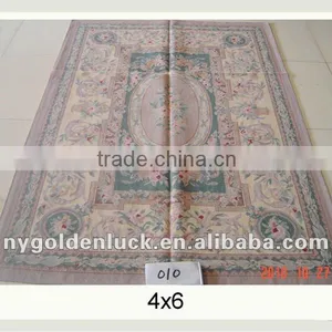 4x6 Handmade China Aubusson Carpet Rug thumbnail-1