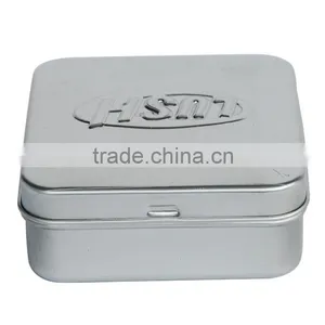 Square Shape Box for Soap Metal Tin Box With Hinge thumbnail-1