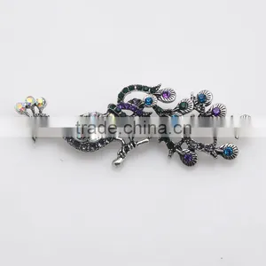 New Arrival Larger Peacock Inlay Rhinestone Display Special Design Fashion Brooches thumbnail-4