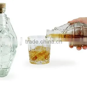 Glass Grenade Decanter Bottle for Whiskey 500ml thumbnail-1