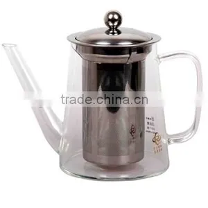 400/600ml Borosilicate Glass Tea Pot With Stainless Steel Strainer thumbnail-1