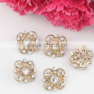 Wholesale Gold Shank 20mm Crystal Rhihnestone Button RNK110J thumbnail-1
