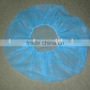 21" Disposable Non-woven Blue Bouffant Cap thumbnail-1