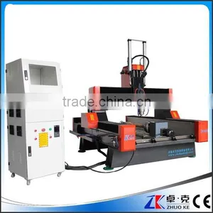 4 Axis Hybird Servo Motor Heavy Duty Stone CNC Router ZK-9015 900*1500MM With 5.5KW Water Cooling Spindle&Air Cylinder thumbnail-3