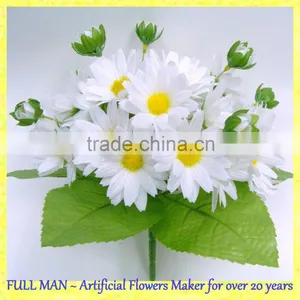 Hot Sale H21cm White Silk Wedding Flowers Daisy Bouquet thumbnail-1