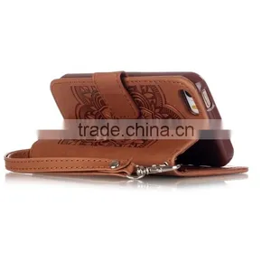 Luxury Embossed Leather Case for IPhone SE With Diamonds thumbnail-6