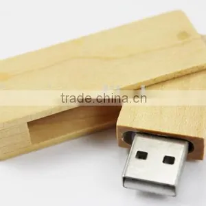 Mini Wooden Rectangle Swivel Usb thumbnail-1