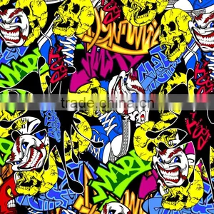 TSAUTOP New Arrival 0.5M/1M Width Cartoon Clown Design Hydrographic Film Water Transfer Printing Film Hydro Printing Film P2552 thumbnail-1
