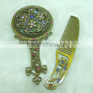 Charms Rhinestone Makeup Mirror Set thumbnail-1