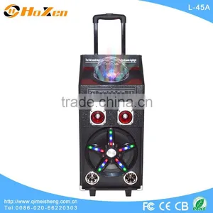 Hoxen 10" Active Trolley Speakers With Bluit-in Party Light Show,bluetooth Function L-45A thumbnail-1