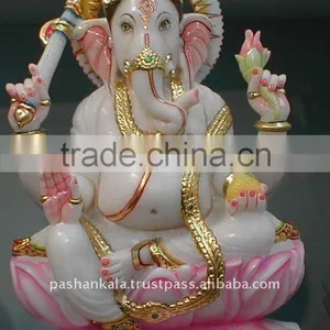 White Ganpati High Class Statue thumbnail-1