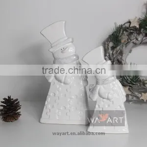 Cute Jigsaw Ceramic Snowman of Christmas Giftware thumbnail-1