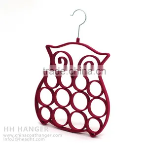 The HEAD Red Flocked Hanger 12ps Hooks,owl Scarf thumbnail-2