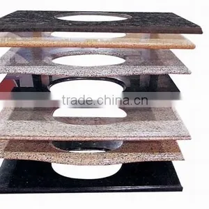China Manufacturer Direct China Rosa Porrina /XiLi Red Vanity Top In Stock With Double Undermount Sink thumbnail-2