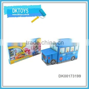 School Bus Shape Children Storage Stool Toy Storage Seat Box thumbnail-1