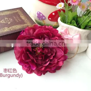 Silk Fabric Artificial Peony Flower Silk Flower Head thumbnail-1