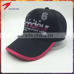 Cutomized Rubber Print Black 5 Panel Baseball Sports Cap thumbnail-2